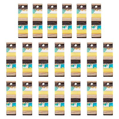 Translucent Resin & Walnut Wood Pendants RESI-TAC0017-47-A05-1