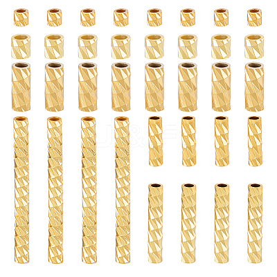 67Pcs 6 Styles 925 Sterling Silver Tube Beads STER-PH0003-49G-1