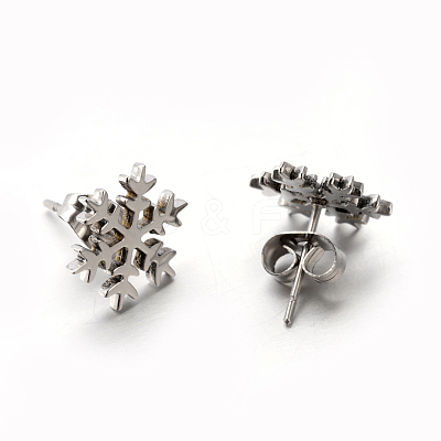 304 Stainless Steel Ear Studs EJEW-P045-01-1