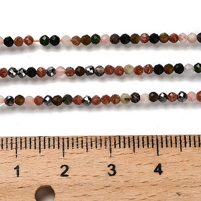 Natural & Synthetic Mixed Gemstone Beads Strands LS-G-RM2025-A16-2mm-A-1