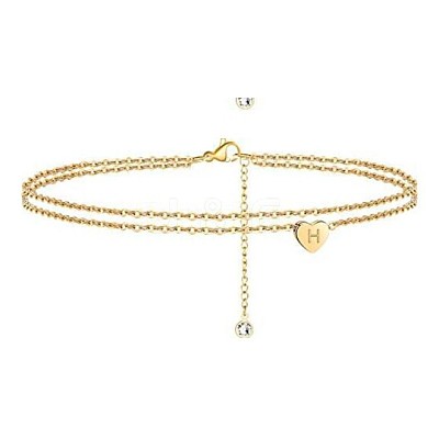 Heart Brass with Crystal Rhinestone Anklets FS-WGC43DA-25-1