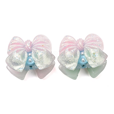 Luminous Opaque Resin & Rhinestone & Polymer Clay Beads RE-CBA1913-02J-1