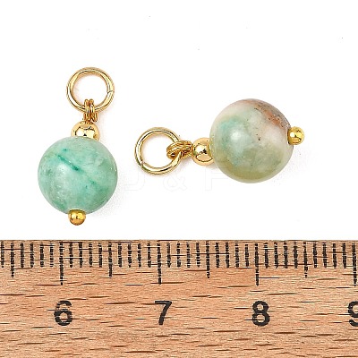 Natural Green Line Jasper Pendants PALLOY-JF06020-01-1