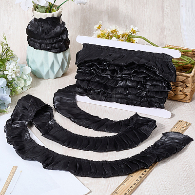 5M Double Layer Polyester Pleated Lace Ribbon OCOR-CY0001-41A-1