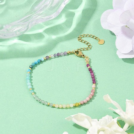 Chakra Natural Mixed Gemstone Chips Beaded Bracelets for Women BJEW-JB11631-03-1