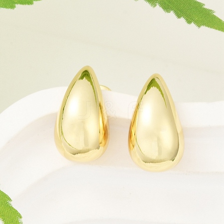 Rack Plating Brass Teardrop Stud Earrings EJEW-R150-05G-1