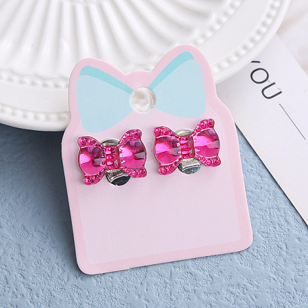 Alloy Plastic Clip-on Earrings for Kid WG9F41F-06-1