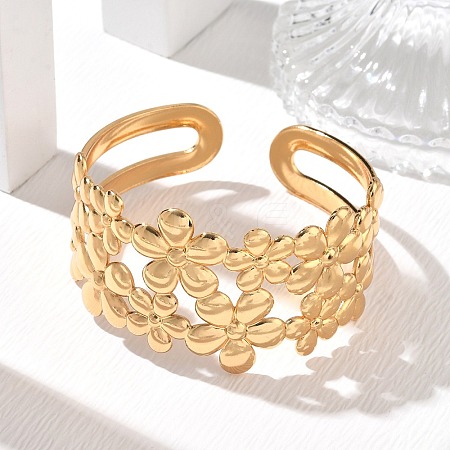 304 Stainless Steel Cuff Bangles SA-CBA46AF-33G-1