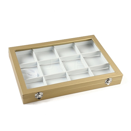 12 Grids Imitation Leather Jewelry Boxs CON-G023-07B-1