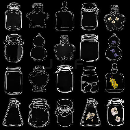 3 Styles Waterproof Self Adhesive Stamping Stickers Sets DIY-CP0011-04D-1