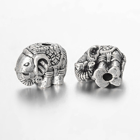 Elephant Alloy Beads PALLOY-L161-03AS-1