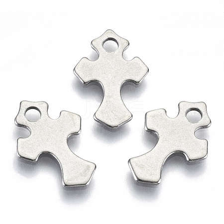 201 Stainless Steel Tiny Cross Charms STAS-R116-090-1