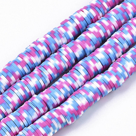 Handmade Polymer Clay Beads Strands X-CLAY-R091-8mm-01-1