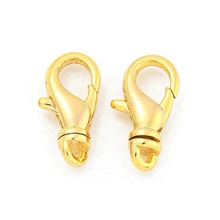 Brass Lobster Claw Clasps KK-K382-03A-G-1