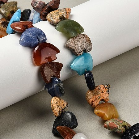 Natural & Synthetic Mixed Gemstone Beads Strands G-Z088-03-1