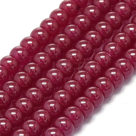 Lab Grown Red Corundum Beads Strands G-G106-O01-02-1-1