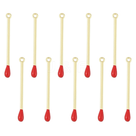 10Pcs Rack Plating Alloy Enamel Pendants FIND-YW0007-85-1