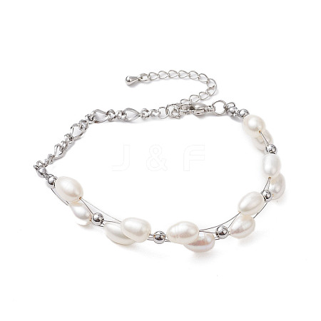 Natural Cultured Freshwater Pearl Bracelets BJEW-JB10387-1