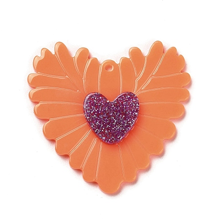 Opaque Acrylic Pendants SACR-A004-01A-1