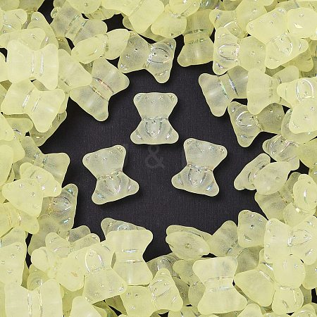 Frosted Transparent Acrylic Beads OACR-P029-20B-03-1