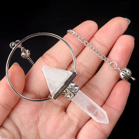 Natural Quartz Crystal Dowsing Pendulum Big Pendants PW-WG0EC10-01-1