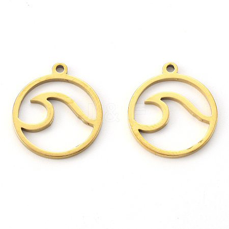 PVD Vacuum Plating 201 Stainless Steel Pendants X-STAS-N092-95G-1