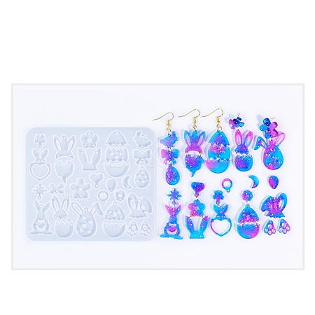 Easter DIY Pendant Molds AJEW-U023-01A-1