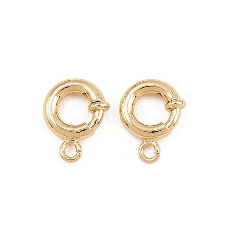Brass Spring Ring Clasps KK-B157-06G-1