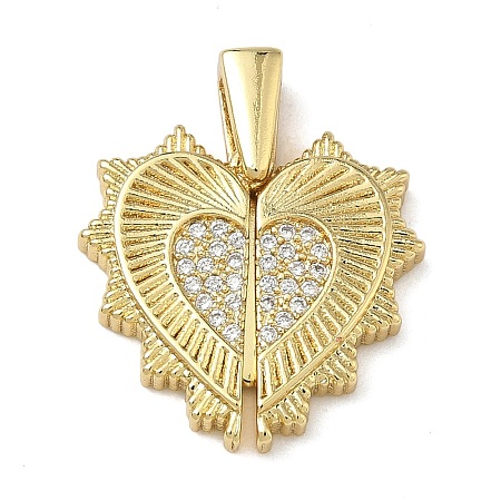 Brass Micro Pave Cubic Zirconia Pendants KK-L257-08G-01-1