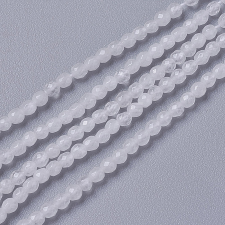 Natural White Jade Beads Strands G-F596-46E-2mm-1