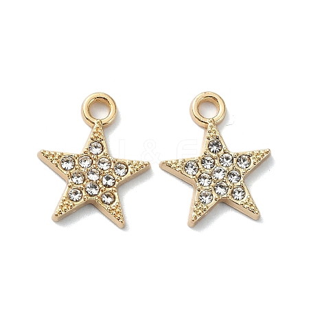 Alloy Rhinestone Pendants RB-P037-01G-03-1