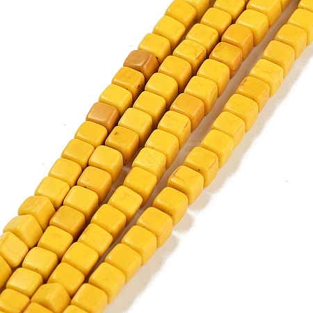 Synthetic Turquoise Beads Strands X-TURQ-G108-4x4mm-06-1