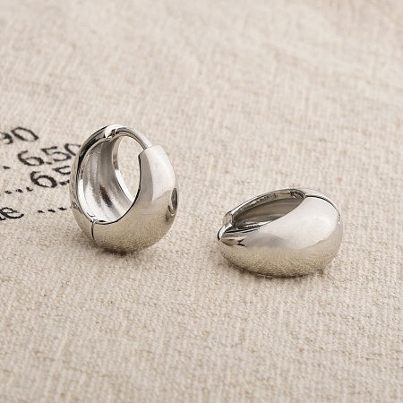 Brass Hoop Earrings EJEW-U055-21P-1