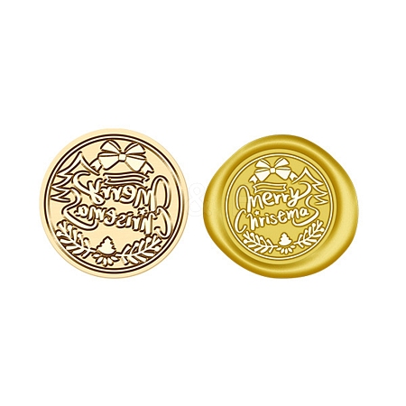 Christmas Series Wax Seal Brass Stamp Head LS-AJEW-Z031-04G-04-1
