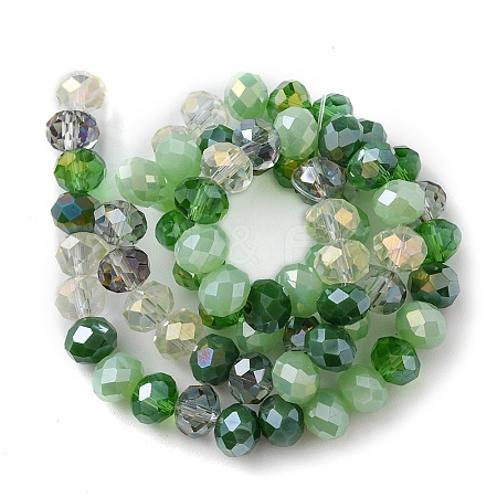 Electroplate Glass Beads Strands EGLA-YW0002-E05-1