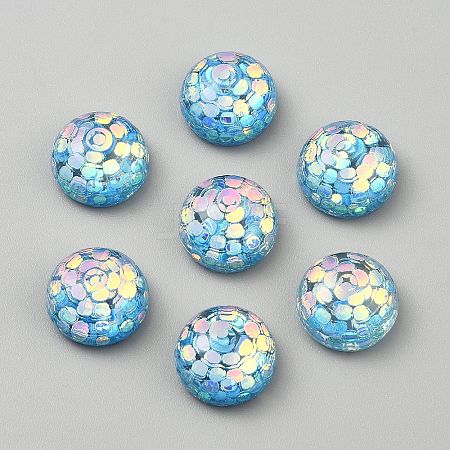 Transparent Resin Cabochons RESI-WH0038-47B-1