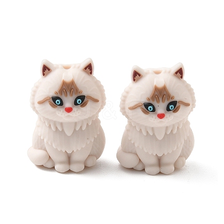 Ragdoll Cat Shape Food Grade Silicone Focal Beads SL-CBAAE23-01-1
