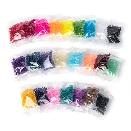 24 Colors Transparent Glass Beads FGLA-JQ0001-03-4mm-1