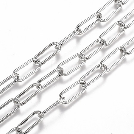 304 Stainless Steel Paperclip Chains CHS-A006-01P-1