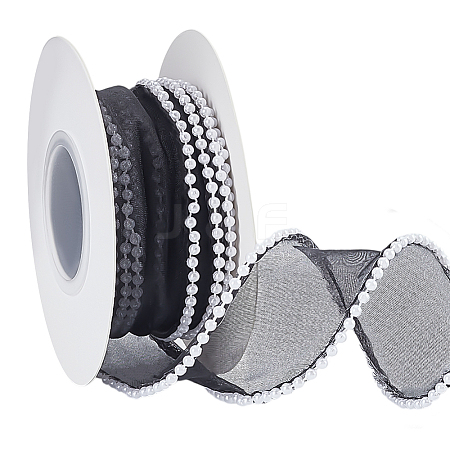 Polyester Lace Trim OCOR-WH0111-63A-1