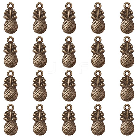 Pineapple Tibetan Style Alloy Pendants TIBEP-YW0001-38AB-1