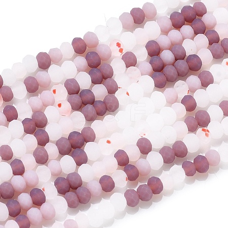 Faceted Glass Beads Strands GLAA-F106-B-F09-1