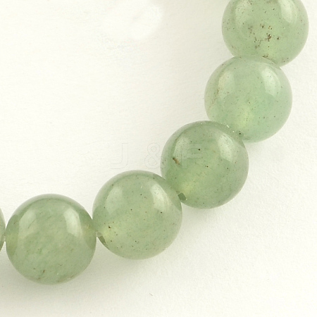 Natural Gemstone Green Aventurine Round Bead Strands G-R265-4mm-1