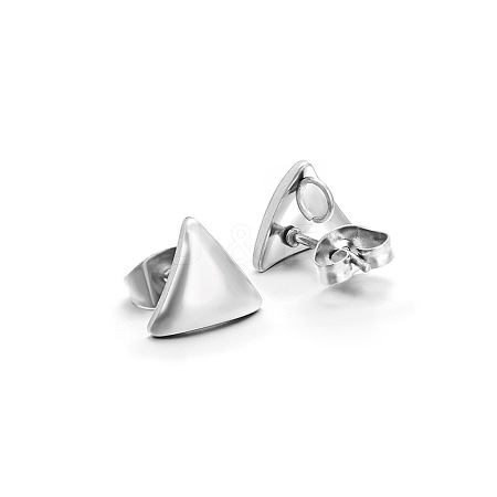 Stainless Steel Stud Earrings PW-WGF7049-04-1