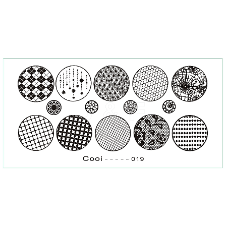 Stainless Steel Nail Art Templates Stamping Plate Set MRMJ-S048-105-1