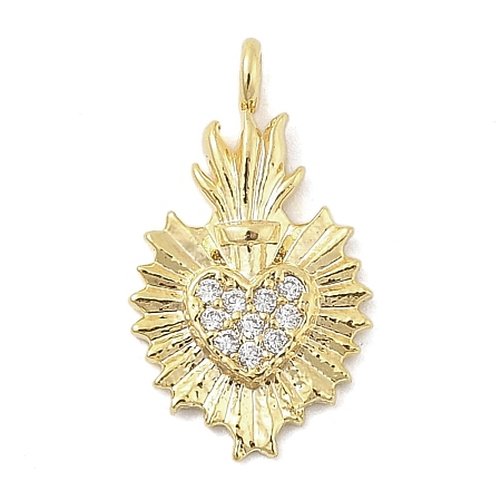 Brass Micro Pave Cubic Zirconia Pendants LS-KK-S514-04D-G-1