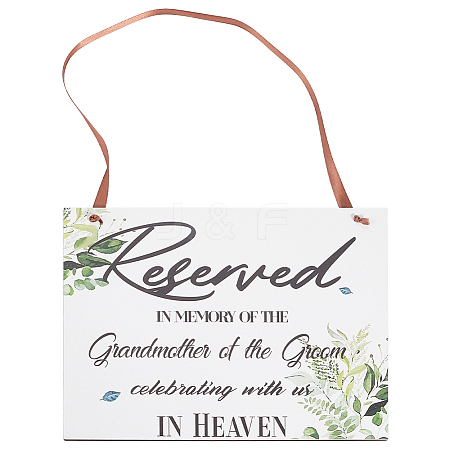 Rectangle Wood Reserved Hanging Sign Decorations DJEW-WH20005-02A-1
