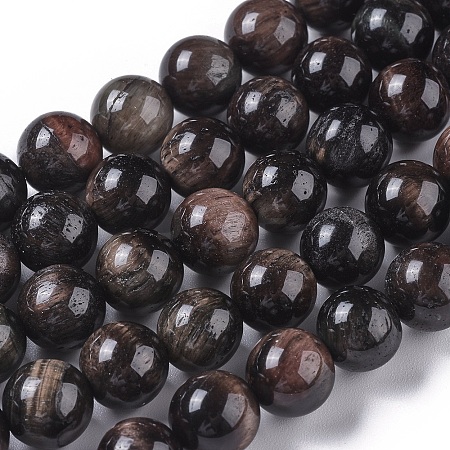 Natural Tiger Eye Beads Strands G-K301-10mm-01-1