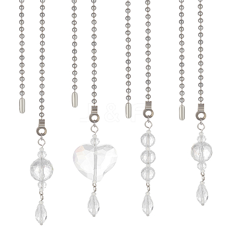 Electorplated Glass Ceiling Fan Pull Chain Extenders FIND-AB00011-1
