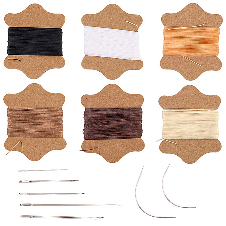 6 Bundles 6 Colors Waxed Cotton Cords OCOR-CY0001-96-1